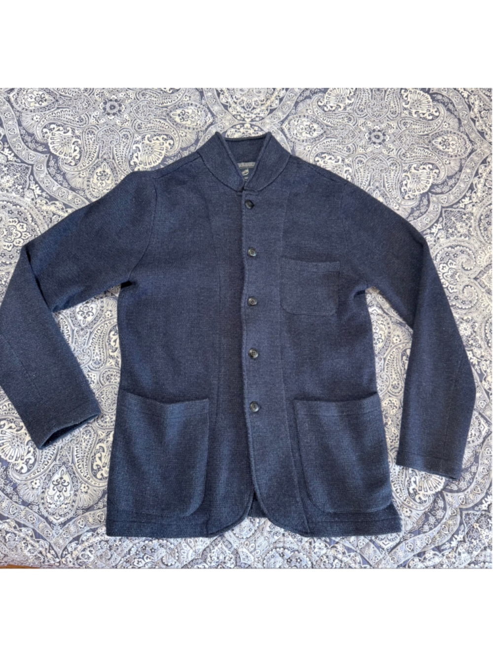 Men's Grayers Nelson Jacquard Swacket . Navy. MEDIUM. - Picture 2 of 9